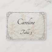 Geborduurde Lace Wedding Place Card Plaatskaartje (Voorkant)