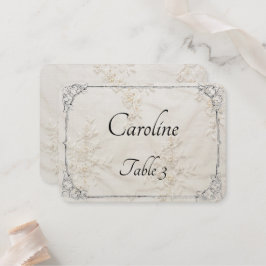 Geborduurde Lace Wedding Place Card Plaatskaartje