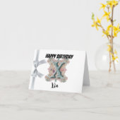 Geborduurde letter "X" Gefeliciteerd met je verjaa Kaart (Gele Bloem)