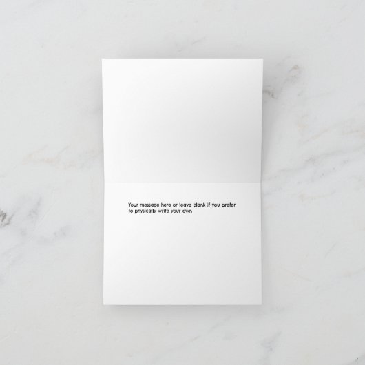 Geborduurde letter "X" Gefeliciteerd met je verjaa Kaart (Binnen)