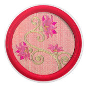 geborduurde look bloem naaiknop keramische knop (Voorkant)