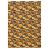 Geborduurde look grote Thanksgiving tafelkleed (Voorkant)