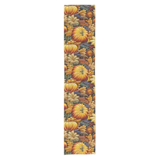 Geborduurde look grote Thanksgiving tafelkleed (Voorkant)