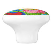 geborduurde look keramische knop (Zijkant)