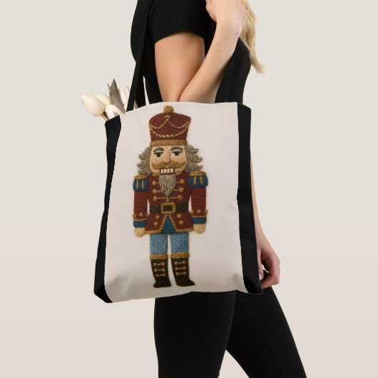 Geborduurde look Kerst Notenkraker Tote Bag (Dichtbij)