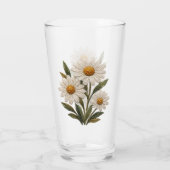 Geborduurde Madelief Bloei Glas (Achterkant)