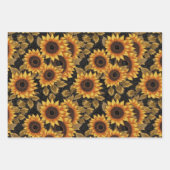 Geborduurde madeliefjes, zonnebloemen & Rozen Inpakpapier Vel (Voorkant 2)