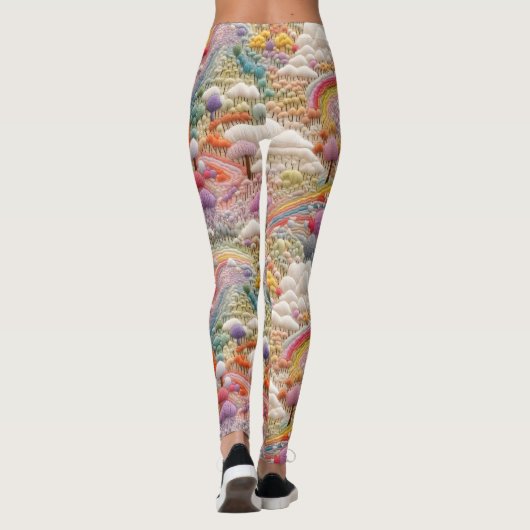 Geborduurde Magical Valley Leggings - Schattige (Achterkant)