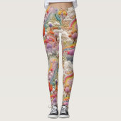 Geborduurde Magical Valley Leggings - Schattige (Voorkant)