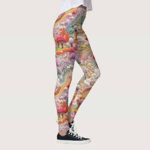 Geborduurde Magical Valley Leggings - Schattige
