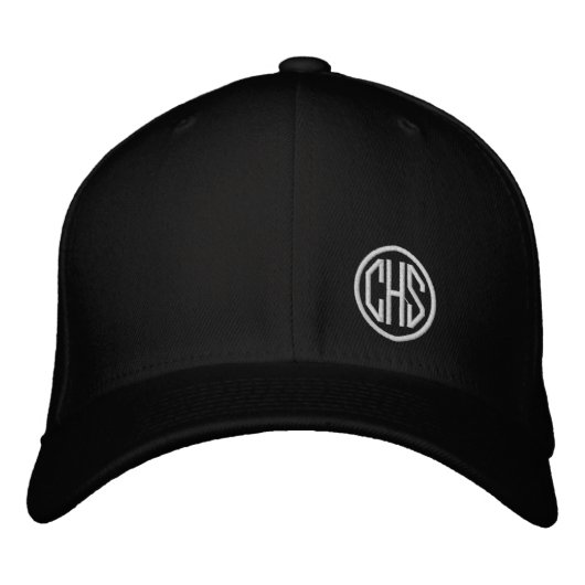 Geborduurde Monogram INITIËLEN Schoolkleuren Prepp Pet (Voorkant)