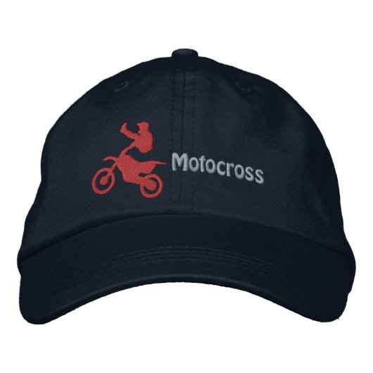 Geborduurde Motocross Pet (Voorkant)