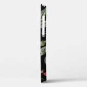Geborduurde Paarse irissen zwarte achtergrond. Case-Mate iPhone Case (Achterkant / Links)