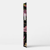 Geborduurde Paarse irissen zwarte achtergrond. Case-Mate iPhone Case (Achterkant / Rechts)