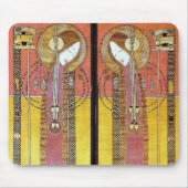 Geborduurde panelen van Margaret Macdonald Muismat (Voorkant)