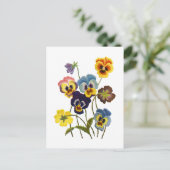 Geborduurde Parade van Pansies Briefkaart (Staand voorkant)