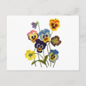 Geborduurde Parade van Pansies Briefkaart (Voorkant)