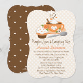 Geborduurde Pompoen Kruiden Herfst Bruidsdouche Kaart (Voorkant / Achterkant)