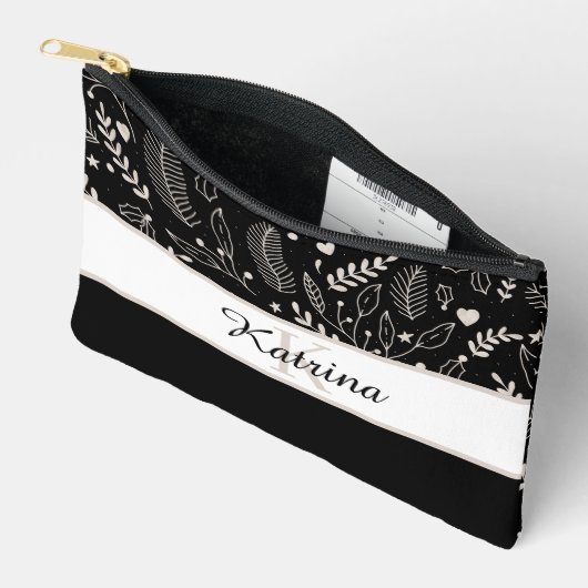 Geborduurde Print Gesneden Naai Tas (Open)