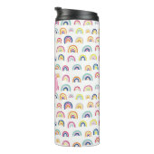 Geborduurde Regenboog Meisjes Thermosbeker (Geroteerd rechts)