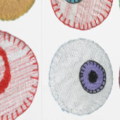 Geborduurde regenboogoogbollen behang (Zoom)