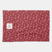 Geborduurde Rode Keukenhanddoeken (Horizontaal)