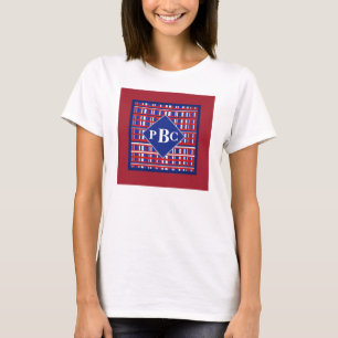 Geborduurde Rode Witte Blauwe Schotse Patriottisch T-shirt