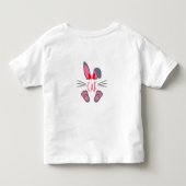 Geborduurde Roze Paashaas Kinder Shirts (Achterkant)