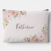 Geborduurde Roze Roos Bloem Floral Etui (Voorkant)