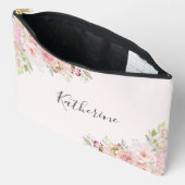 Geborduurde Roze Roos Bloem Floral Etui (Open)
