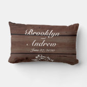 Geborduurde Rustieke Trouwkussens Kussen (Achterkant)