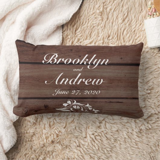 Geborduurde Rustieke Trouwkussens Kussen (Deken)