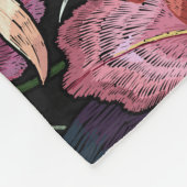 Geborduurde schedel: Gotisch Orchidee Patroon Fleece Deken (Hoek)