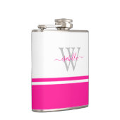 Geborduurde Script Roze Fles Heupfles (Rechts)