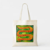 Geborduurde Slang Aquarel Illustratie Tote Bag (Achterkant)