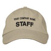 Geborduurde Stafhoed Khaki Douane Honkbalpet Pet (Voorkant)