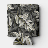 Geborduurde takken: zwart-wit print. blikjeskoeler (Achterkant)