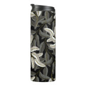 Geborduurde takken: zwart-wit print. thermosbeker (Geroteerd rechts)