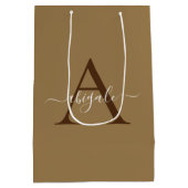 Geborduurde Tortilla Bruin Goud | Minimaal Elegant Medium Cadeauzakje (Achterkant)