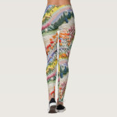 Geborduurde vallei in de lente Leggings - Schattig (Achterkant)