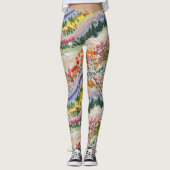 Geborduurde vallei in de lente Leggings - Schattig (Voorkant)