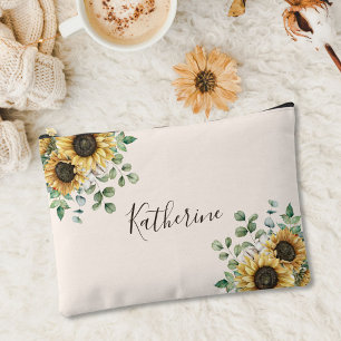 Geborduurde Vintage Landelijke Zonnebloem Etui