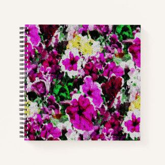 Geborduurde viooltjes... notitieboek