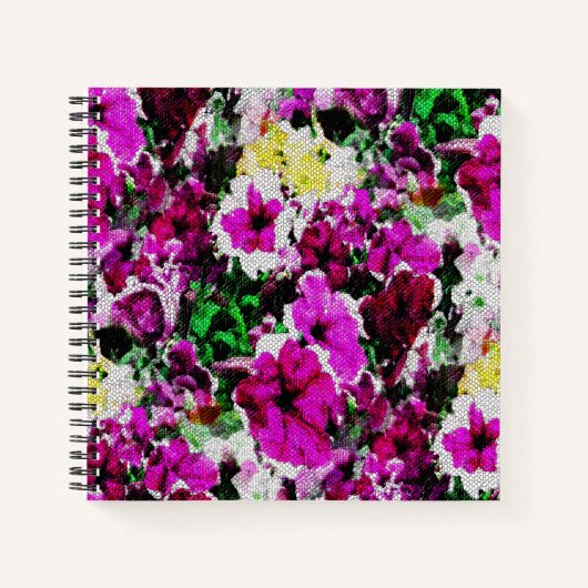 Geborduurde viooltjes... notitieboek (Voorkant)