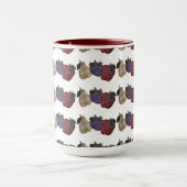 geborduurde vruchten (cranberry) mok (Midden)