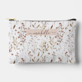 Geborduurde Waterverf Bruine Bloem Botanisch Etui (Voorkant)