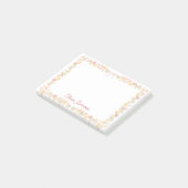 Geborduurde Waterverf Gele Roze Bloemen Bloemstuk Post-it® Notes (Schuin)