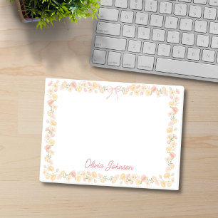 Geborduurde Waterverf Gele Roze Bloemen Bloemstuk Post-it® Notes