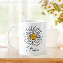 Geborduurde Witte Madeliefjes Bloemen Doodle Kinde