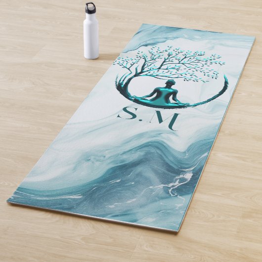Geborduurde yogamatten met monogram yogamat (In situ)